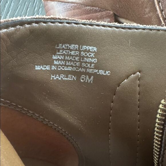 ANTONIO MELANI HARLEN Brown Leather Ankle Boots Block Heel Versatile Size 6 EUC - Picture 6 of 12